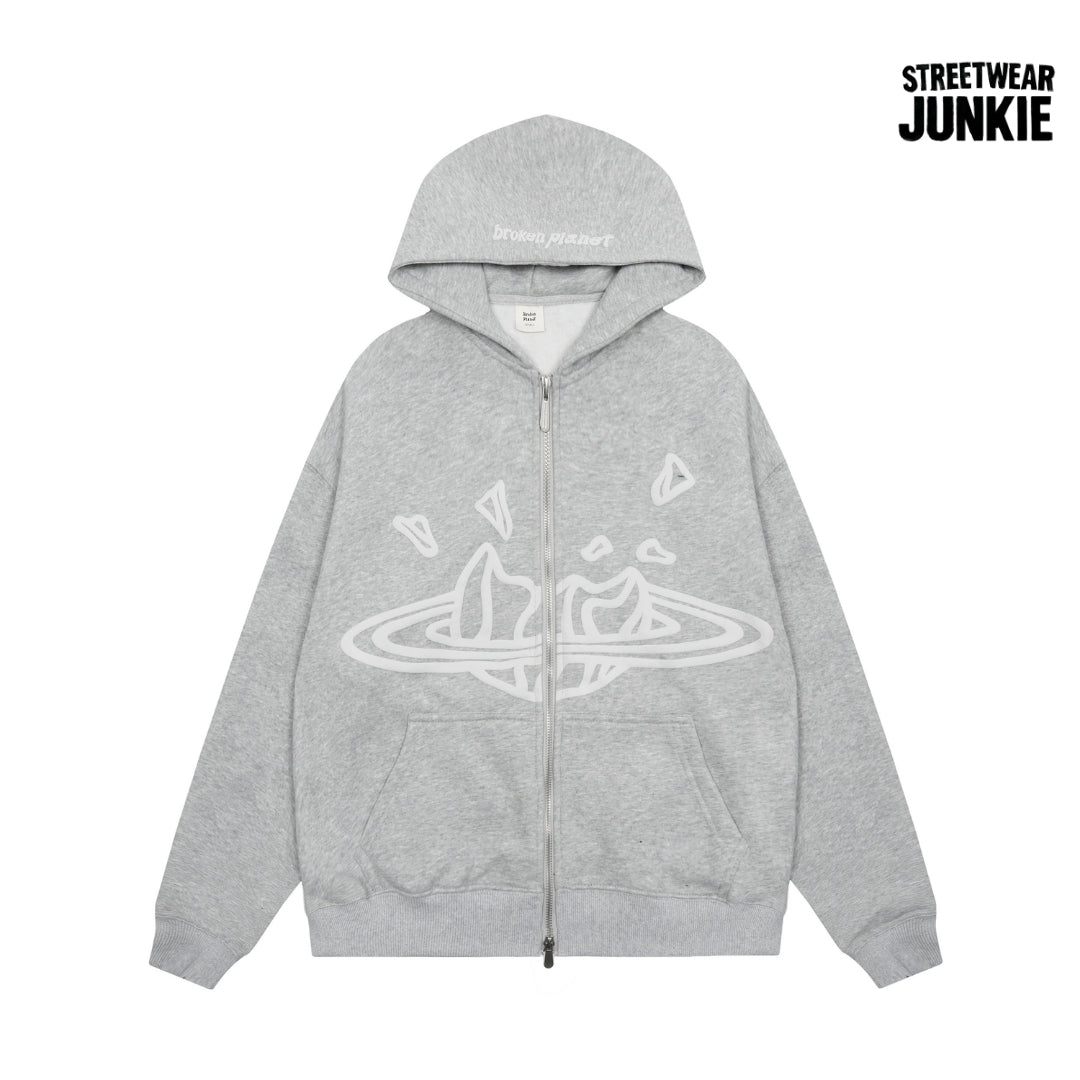 Zip-Up Hoodie Grey