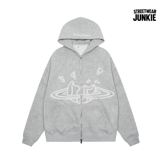 Zip-Up Hoodie Grey